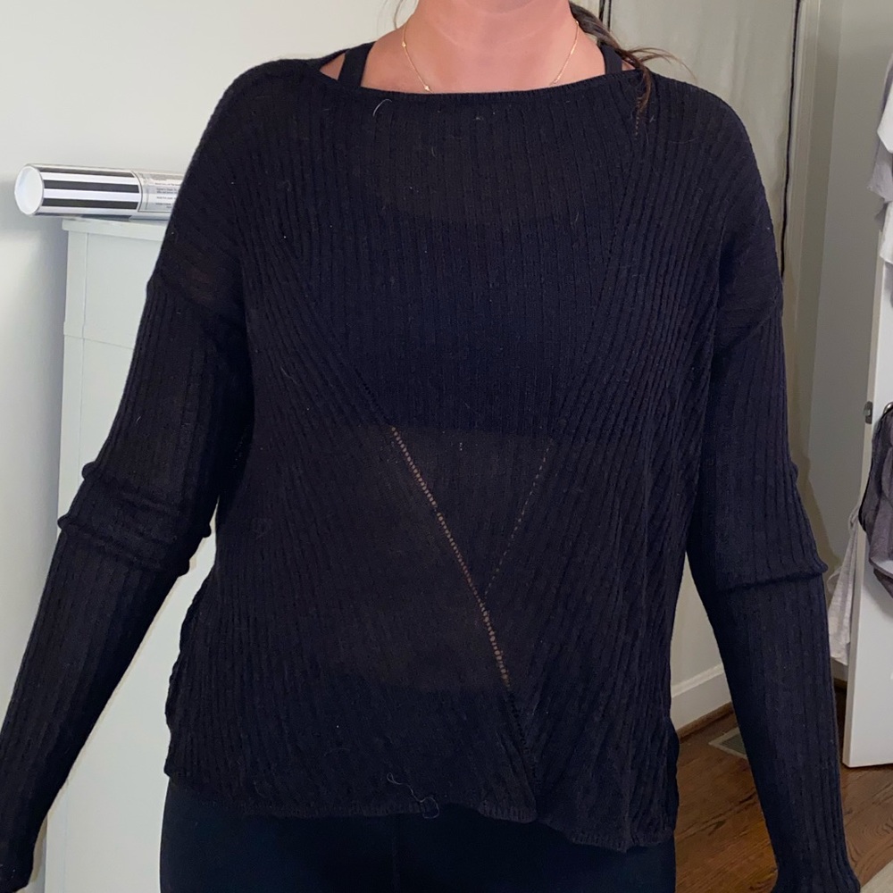 W By Worth Sheer Black Top